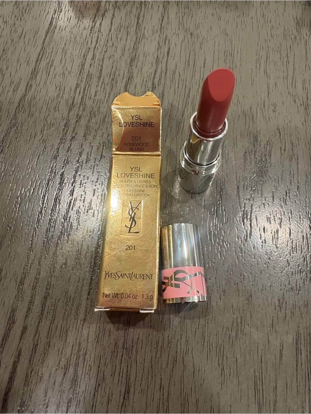 * New YSL Yves Saint Laurent LoveShine Lipstick 201 Rosewood Blush